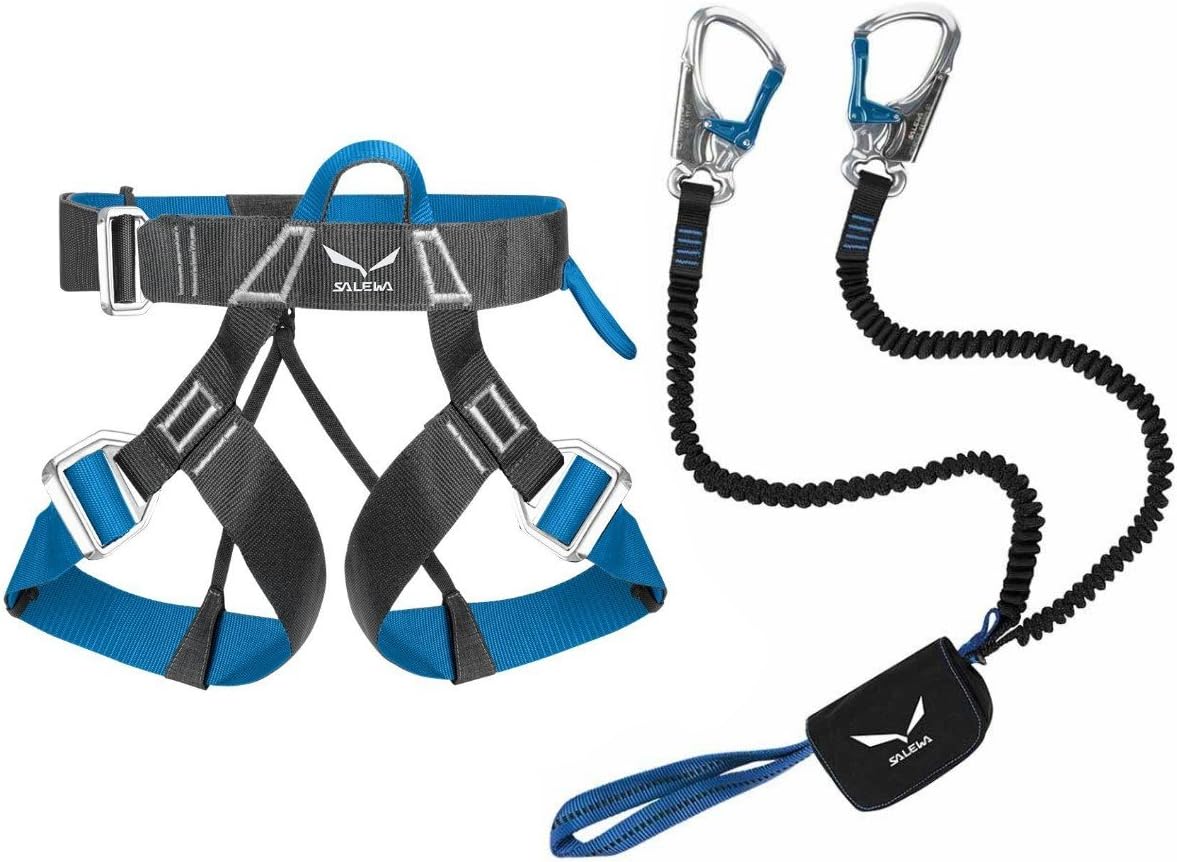 Salewa Set Escalada Vía Ferrata PREMIUM Attac y Ferrata Evo Arnés De Escalada