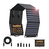 Portable Solar Panel, LUMOPAL 60W Foldable Solar