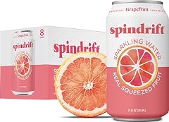 Spindrift Sparkling Water, Grapefruit Flavored, Made With Real Squeezed Fruit, 12 Fl Oz Cans, Pack Of 24 (Only 17 Calories pe