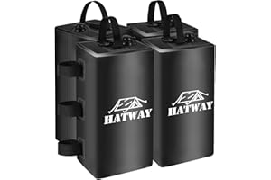 Hatway Canopy Weights,132 LBS Canopy Water Weight Bag Set of 4 Leg Weights for Pop Up Gazebo,Canopies,Tent-4 * 15L-Black