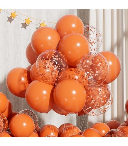Ballons en latex orange métal de qualité supérieure de marque Cattex d