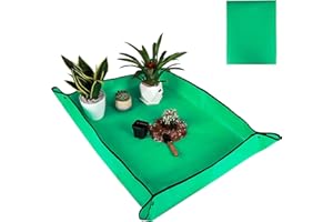 Herda 39.5" x 31.5" Plant Repotting Mat Waterproof Transplanting Mat and Potting Soil Mess Control,Square Succulent Gardening Mat Potting Soil Tidy Tray Repotting Mat Thick Foldable Soil Change Mat
