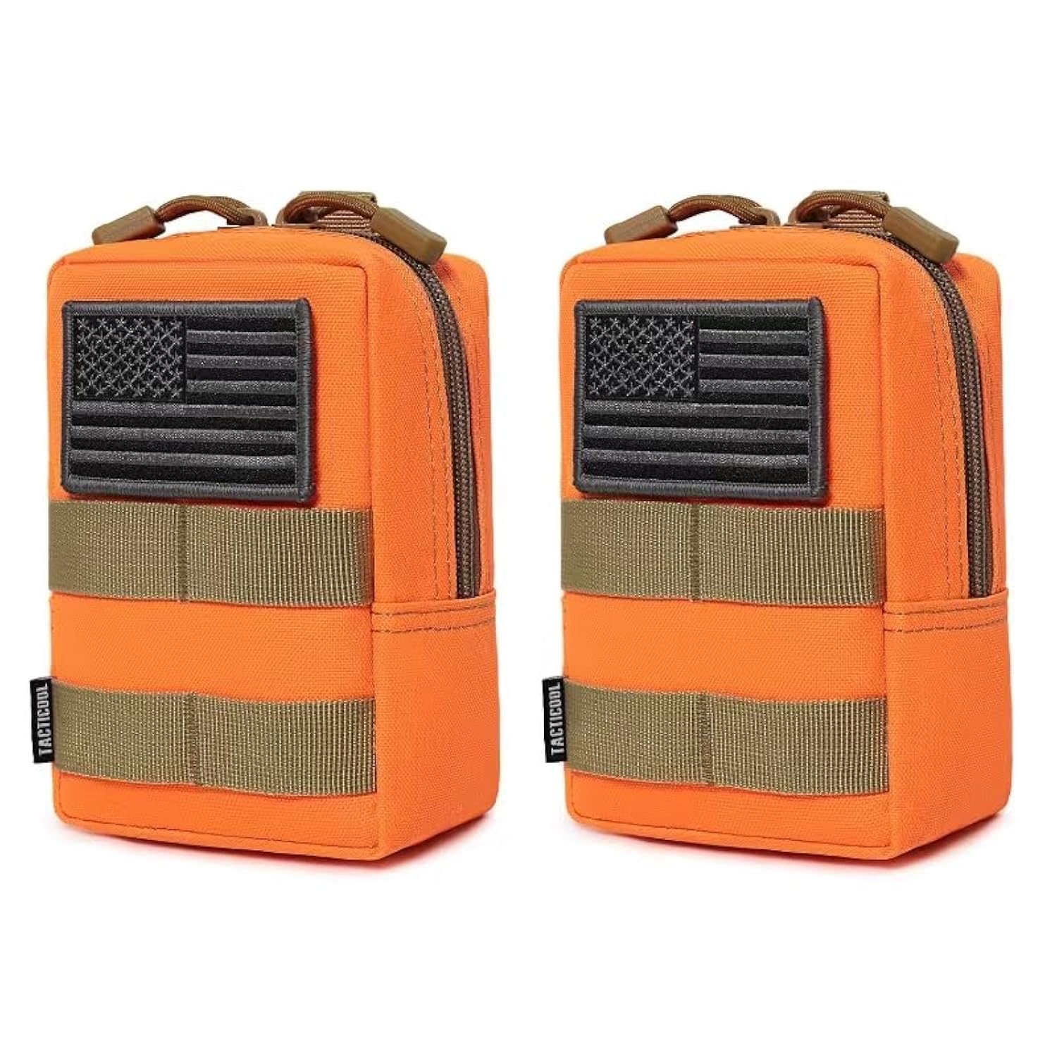2 Pack Molle Pouches - Tactical Compact Water-Resistant EDC Pouch ...