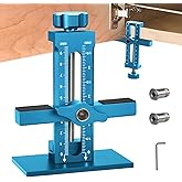 3 in 1 Cabinet Door Mounting Jig, Adjustable Cabinet Door Installer Tool, Aluminium Alloy Cabinet Door Installation Positioner With Quick Hole Opening for Most Cabinet doors (blue)