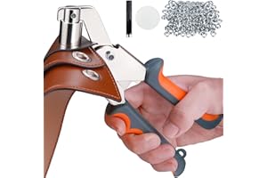 BIZOEPRO Heavy Duty Grommet Tool Kit, 500 pcs 3/8 Inch 10mm Grommets, Grommet Kit, Eyelet Tool, Press for Tarp, Fabric, Banner, Canvas, Leather, Tents, Vinyl, Punching Machine