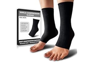 SB SOX Compression Ankle Brace (1 Pair) – Ankle Support Sleeve for Men & Women – Relief for Achilles, Sprains, Plantar Fasciitis