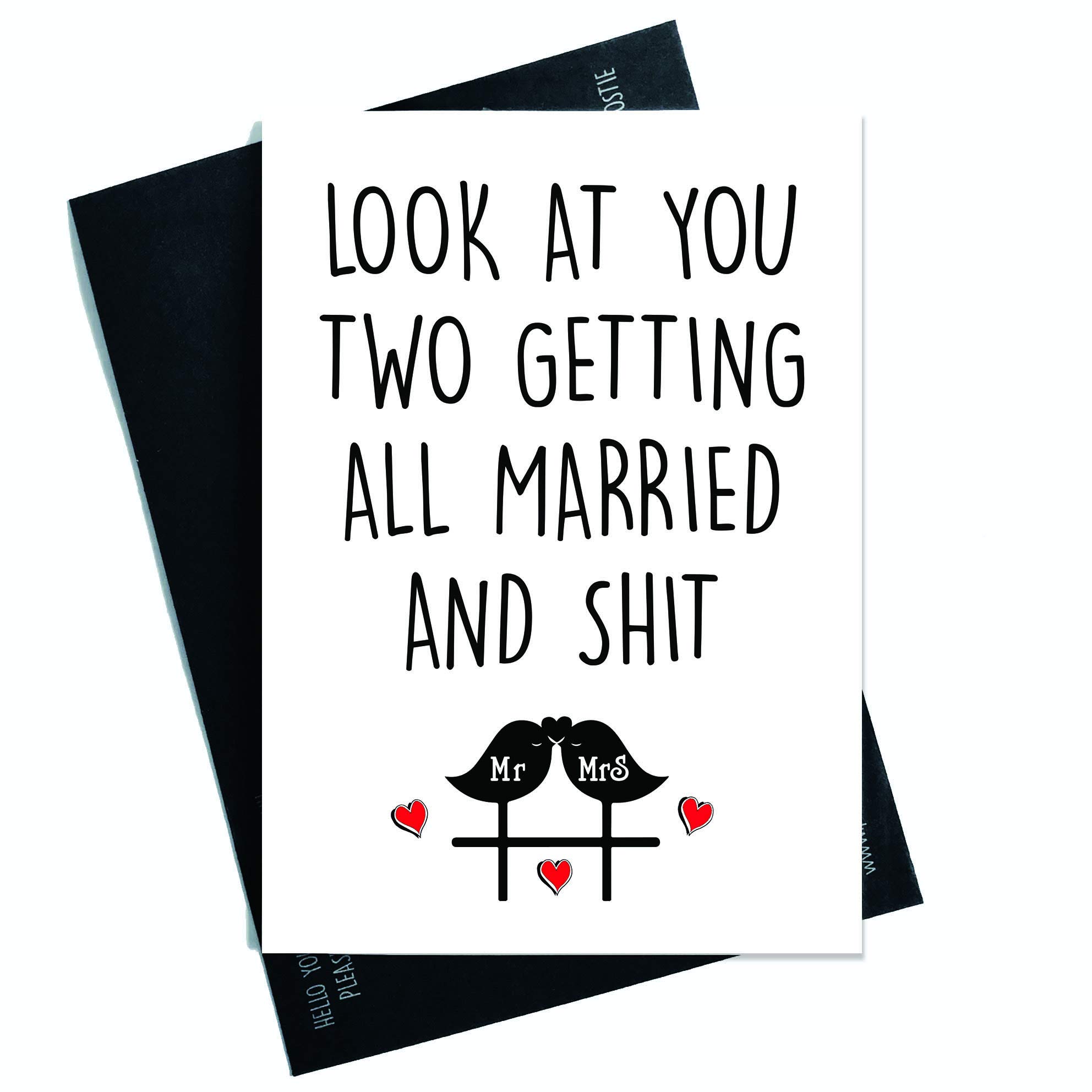 Funny Wedding Cards, Funny Engagement Cards, Congratulations Cards Marriage Cards, Best Friend Daughter, Son, Getting Married and Sh*t PC225