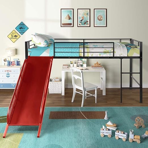 princess bed with slide and stairs