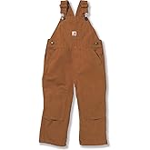 Carhartt Baby-boys Infant Washed Duck Bib Overall, Brown, 12 Mo.