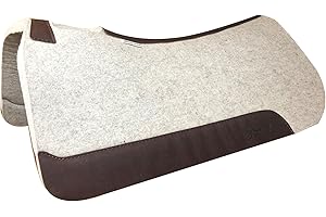 5 Star Horse Saddle Pad - 1" Thick Western Contoured Natural Pad - The Performer Full Skirt 32" X 32"