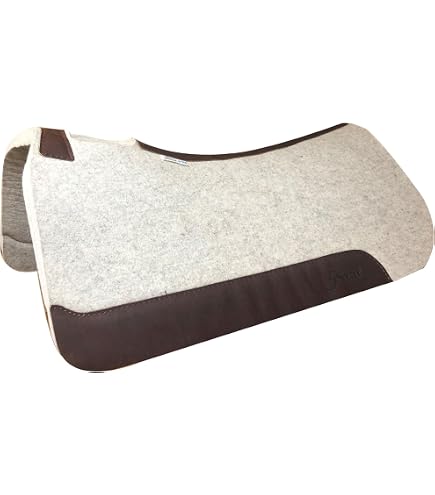 Selle Western Pad Showman - Laine Feutre Haut, Fond Polaire - Marron - Taille 31 X 32 X 1 Pouces
