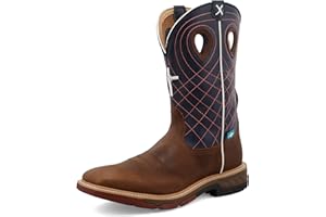 Twisted X Men's 10" Western Work Boot, Round Toe