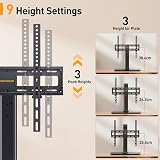 Perlegear Universal Swivel TV Stand 26-60 inch, Height Adjustable, 400x400 VESA view 5