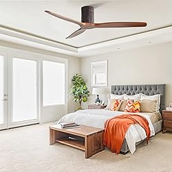 Sofucor 52 Inch Ceiling Fans No Light Flush Mount