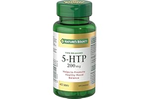NATURE'S BOUNTY 5-HTP Time Released 200 mg, Helps to Promote Healthy Mood Balance, Helps Reduce Severity And Duration Of Migr
