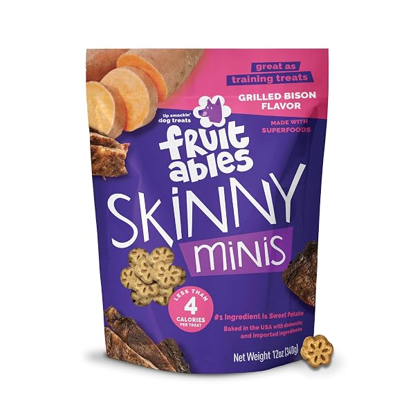 FRUITABLES SKINNY MINI DOG TREATS, HEALTHY SWEET POTATO...