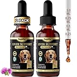 (2 Pack) Poppaw Milk Thistle for Dogs, 9-in-1 Liver