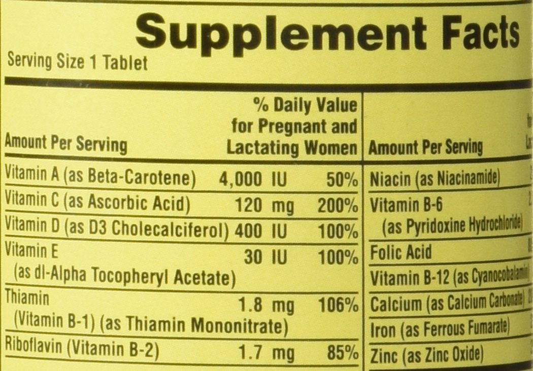 Spring Valley Prenatal, Multivitamin, Multimineral, 100 Tablets w