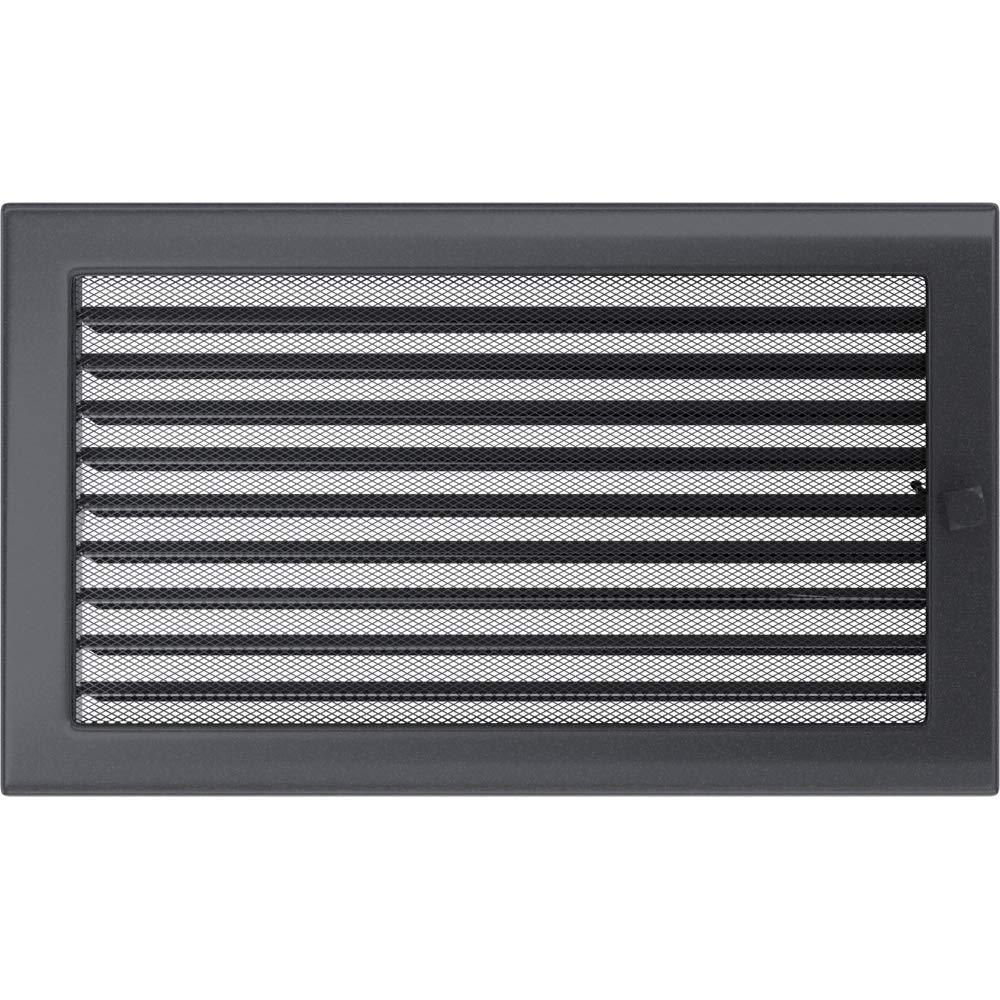 kratki 22/37GX Ventilation, Fireplace Grille, graphitegray, 22 x 37 cm