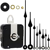 Youngtown 12888 Clock Movement 15/32" Thread Battery Operated Replacement | Comes with 4 Sizes Black Clock Hands Fits Various Clock Faces Ideal for DIY Wall Clock Making Repair &amp; Replacement Projects