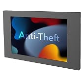 Mount-It! Lockable Tablet Wall Mount for Samsung, Flush Low-Profile, Black | Galaxy Tab A &amp; S Series, 15 lb Capacity, Anti-Theft Lock (1 Key), 75x75/100x100 VESA, Heavy-Duty Steel