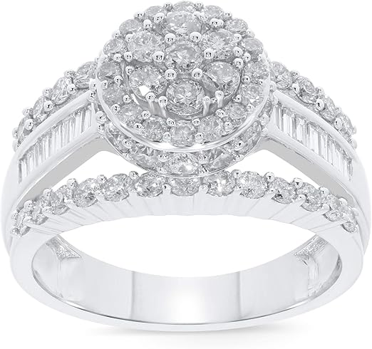 10K White Gold 1.73 Carat Real Diamond Engagement Ring Wedding Wholesale Diamonds