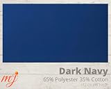 M & J Plain Dark Navy Polycotton Fabric 45 inch Wide 112 cm 40 Colours view 2