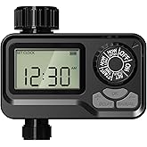 BN LINK Programmable Sprinkler Timer with Rain Delay – Waterproof Digital Water Timer for Garden Hoses, Manual & Automatic Irrigation System, 1 Outlet