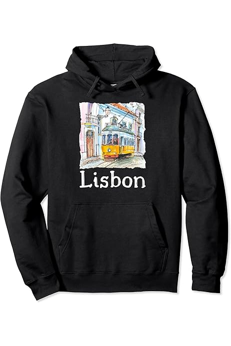 Sudadera Con Capucha Lisboa Portugal - Recuerdo Turístico Portugués