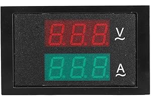 Garosa DL85-2041 Dual Display AC Voltage Current Meter, AC80 to 300V 0 to 50A, Small CT for Distribution Boxes, Power Cabinet