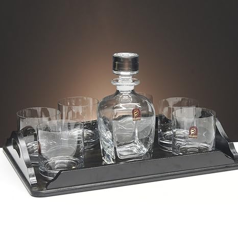 Set/Estuche de 6 Vasos Bajos de Cristal para Whisky o Agua + ...