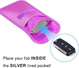 Wisdompro Purple Car Key Signal Blocking Pouch RFID Blocker Anti-theft Keyless view 2