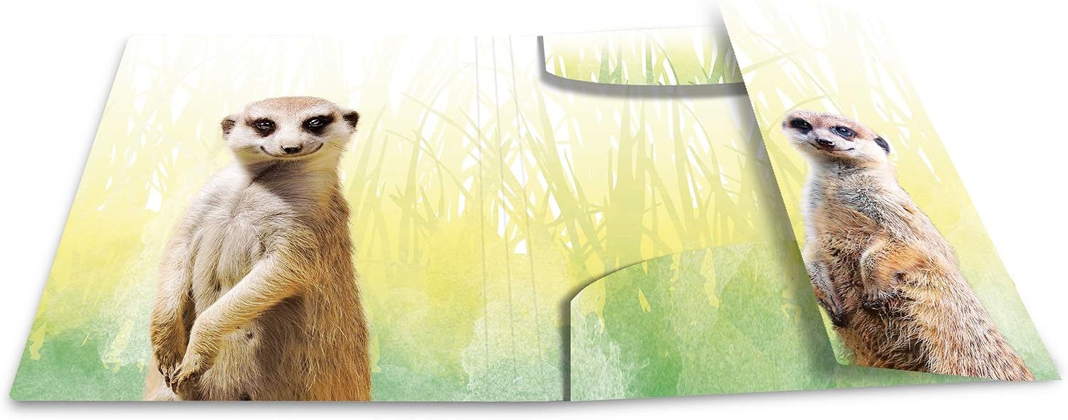 HERMA Portfolio Folder A3 Meerkat, Children's Corner Folder Made of Plastic with Animal Motif, Elastic Band - Image 5