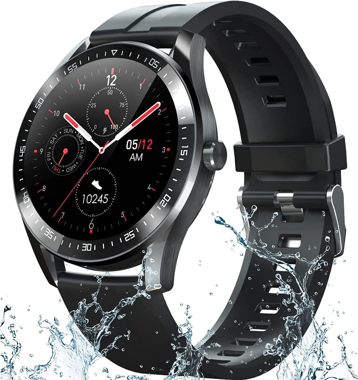 Smart Watch Fitness Tracker for Android iOS Phones,Body Temperature Smartwatch with Heart Rate Sleep Blood Pressure Blood Oxygen Monitor,Smart Watch for Men Women Compatible iPhone Android Samsung.