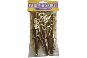 ACI PARTY AND SPIRIT ACCESSORIES Metallic Megaphones 2.5" (Many Colors) (Metallic Gold, 12pc Packs)
