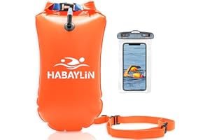 20L Swim Buoy, Swim Buoy with Storage for Kids and Adults, Waterproof Inflatable Dry Bag Swim Safety Float for Water Sports, 