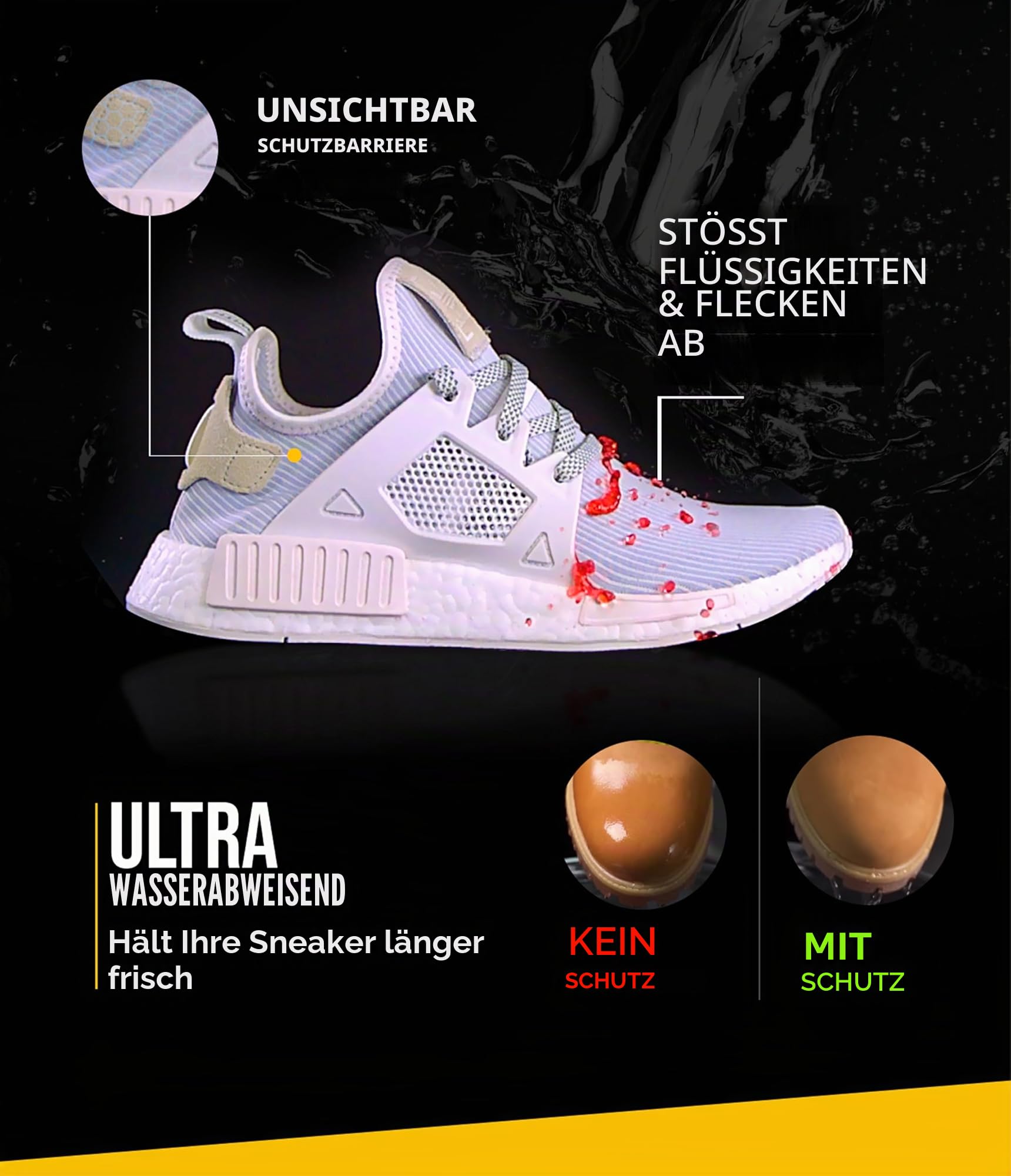 Crep Protect Schuhschutzspray - 200ml Regen- & Flecken-Wasserdicht Nano-Schutz für Sneaker, Leder, Nubuk, Wildleder & Canvas. 3