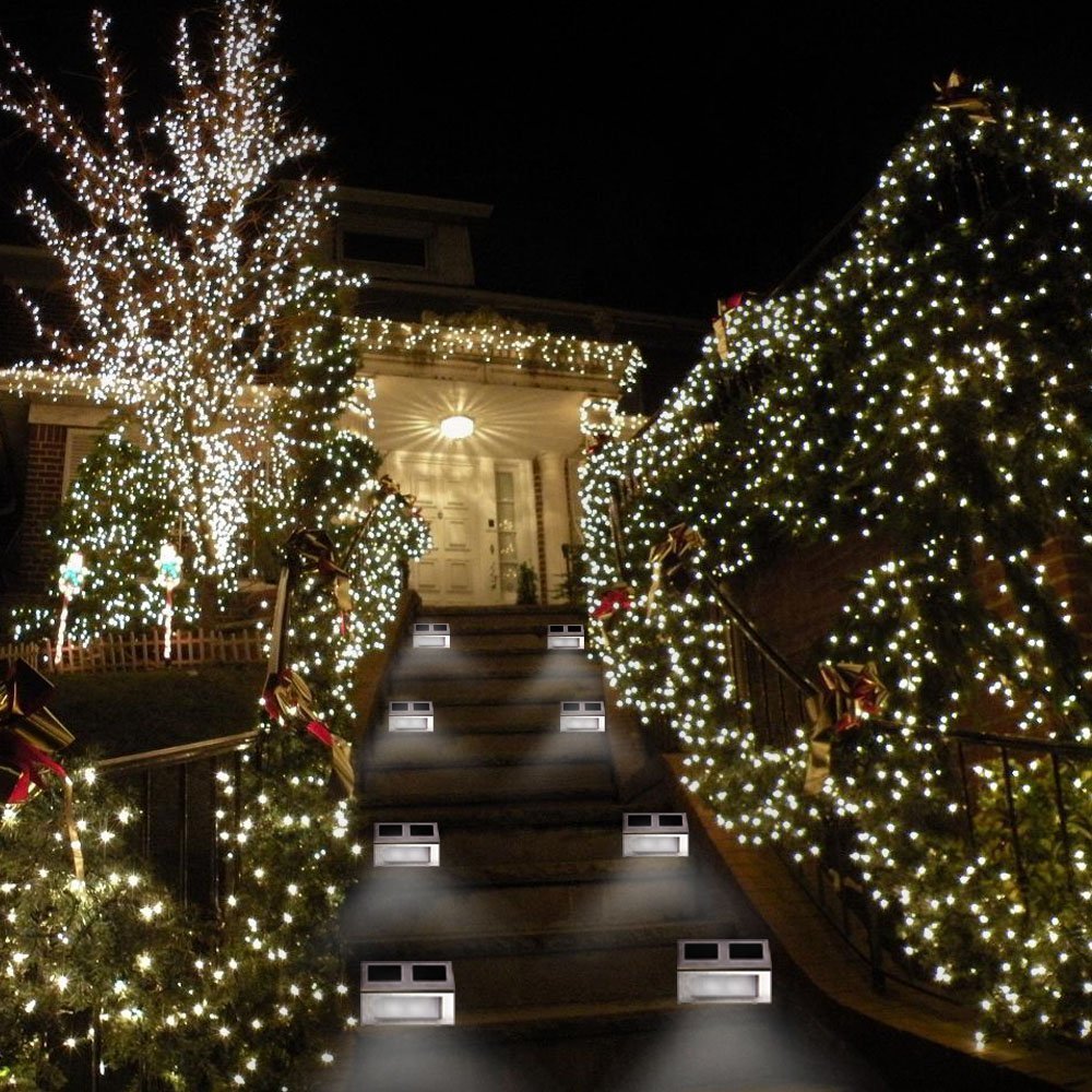 Solarmks Solar String Lights 72 ft 8 Modes 200 LED Fairy Garden Lights Waterproof Starry Christmas Lights for Gardens Patio, Xmas Tree,Holiday, Christmas, Party (White)