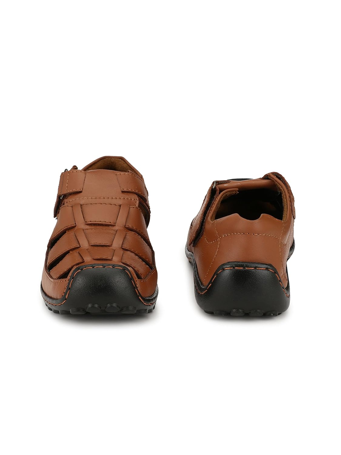 sir corbett men's brown genuine leather casual sandals