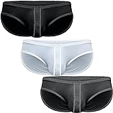 Real Men Ares-Accent Low-Rise Pouch Bikini Brief with ABCD Pouch - 1, 3 & 6 Pack - Waist Size XS - 5XL