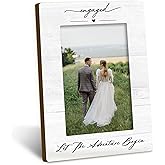 DUXMNAMG Engagement Couples Newlyweds Picture Frame 4x6, Engagement Gifts for Couples, Just Engaged Gift, Wedding Gifts for Newlyweds Bride Groom, Engaged Couple Picture Photo Frames for Desk Shelf Decor