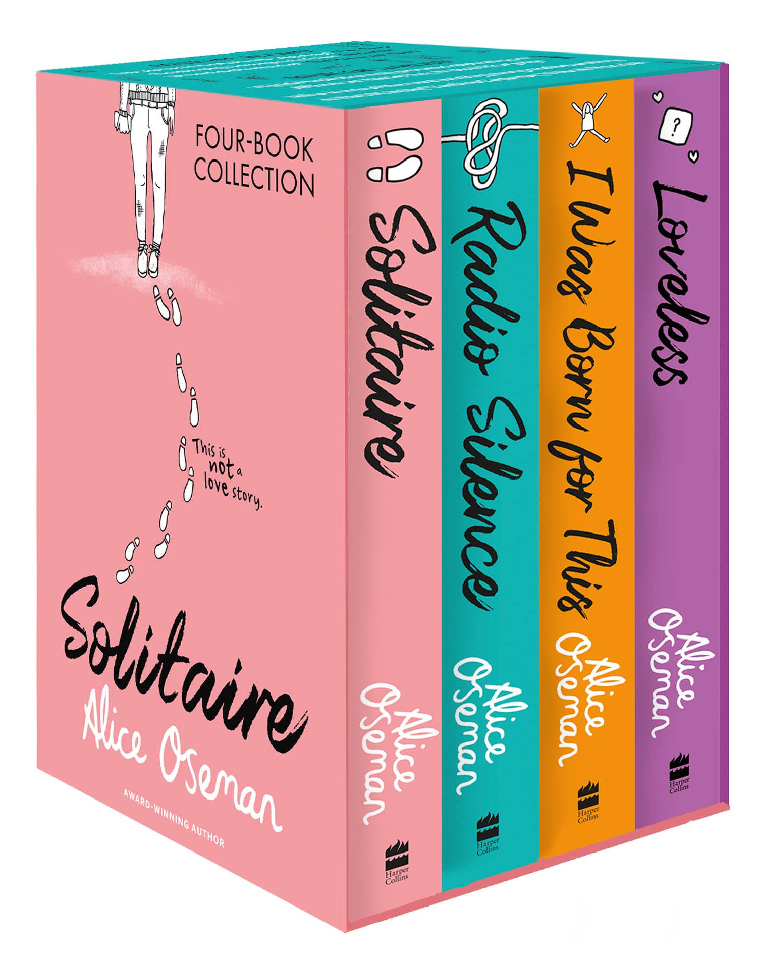 Alice Oseman Four-Book Collection Box Set (Solitaire, Radio Silence, I Was Born For This, Loveless): TikTok made me buy it! From the YA Prize winning author and creator of Netflix series HEARTSTOPPER Image Alice Oseman Four-Book Collection Box Set (Solitaire, Radio Silence, I Was Born For This, Loveless): TikTok made me buy it! From the YA Prize winning author and creator of Netflix series HEARTSTOPPER Image