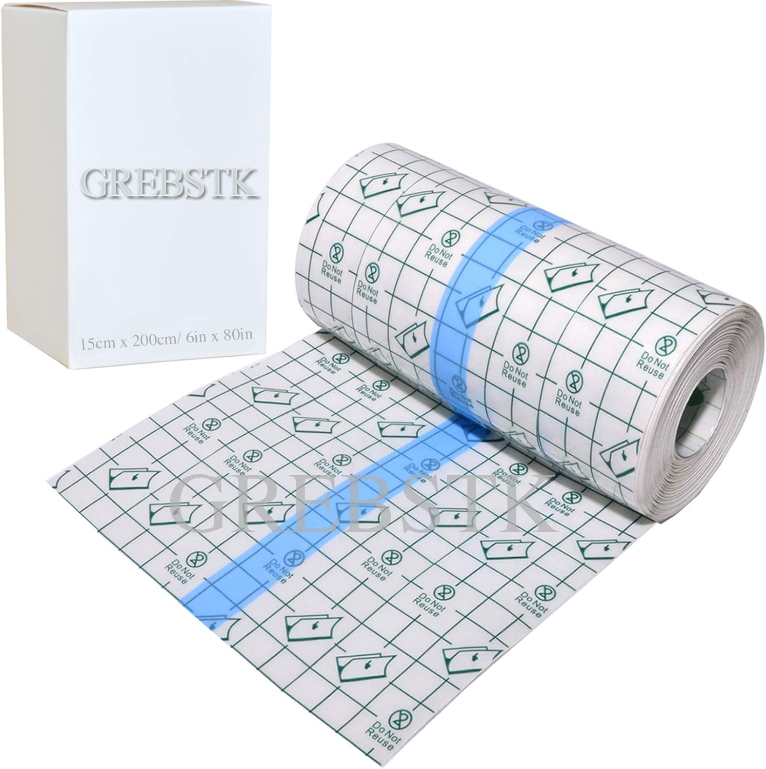 Waterproof Adhesive Bandages Transparent Stretch Tape Retention Dressing Tapes for Tattoo Aftercare/Keep Wound/Fexed Plaster, etc(15cm x 200cm/ 6in x 80in): Health & Personal Care