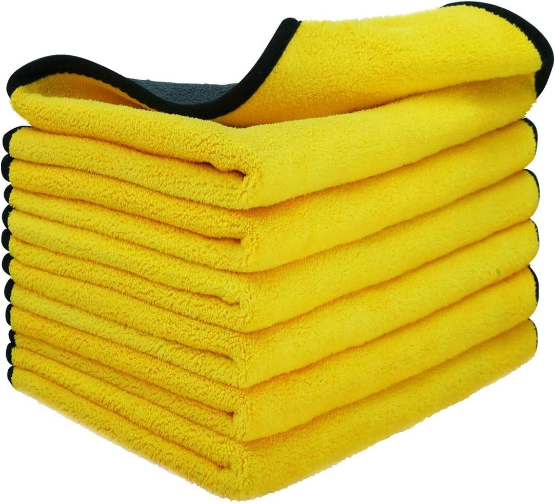 Home & Garden 240 Microfiber Yellow 16"x16" Cleaning Detailing Cloths Towels Auto Car Rags