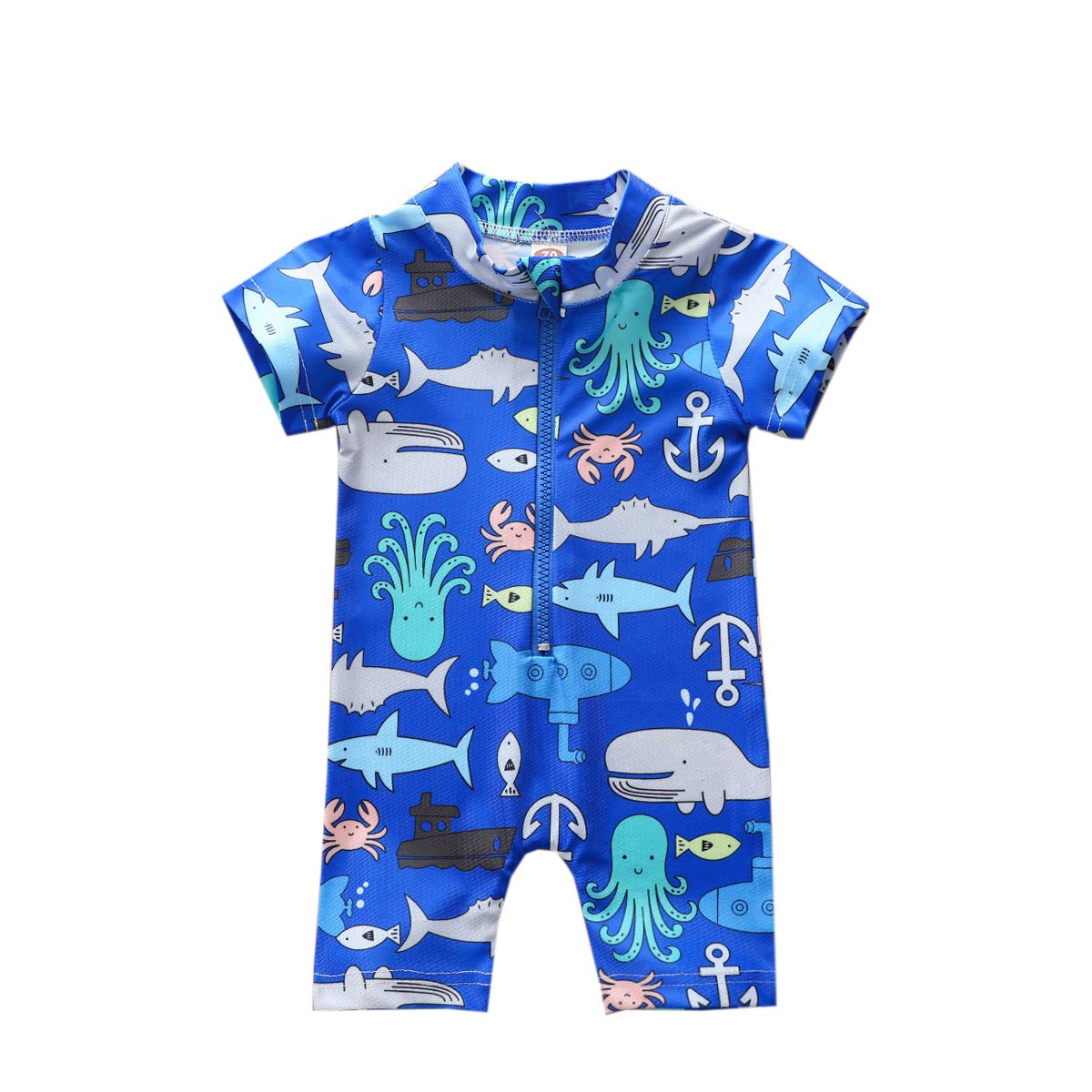 Buy HAPPYMA Infant Toddler Baby Boys Swimsuits OnePiece Zipper Cartoon