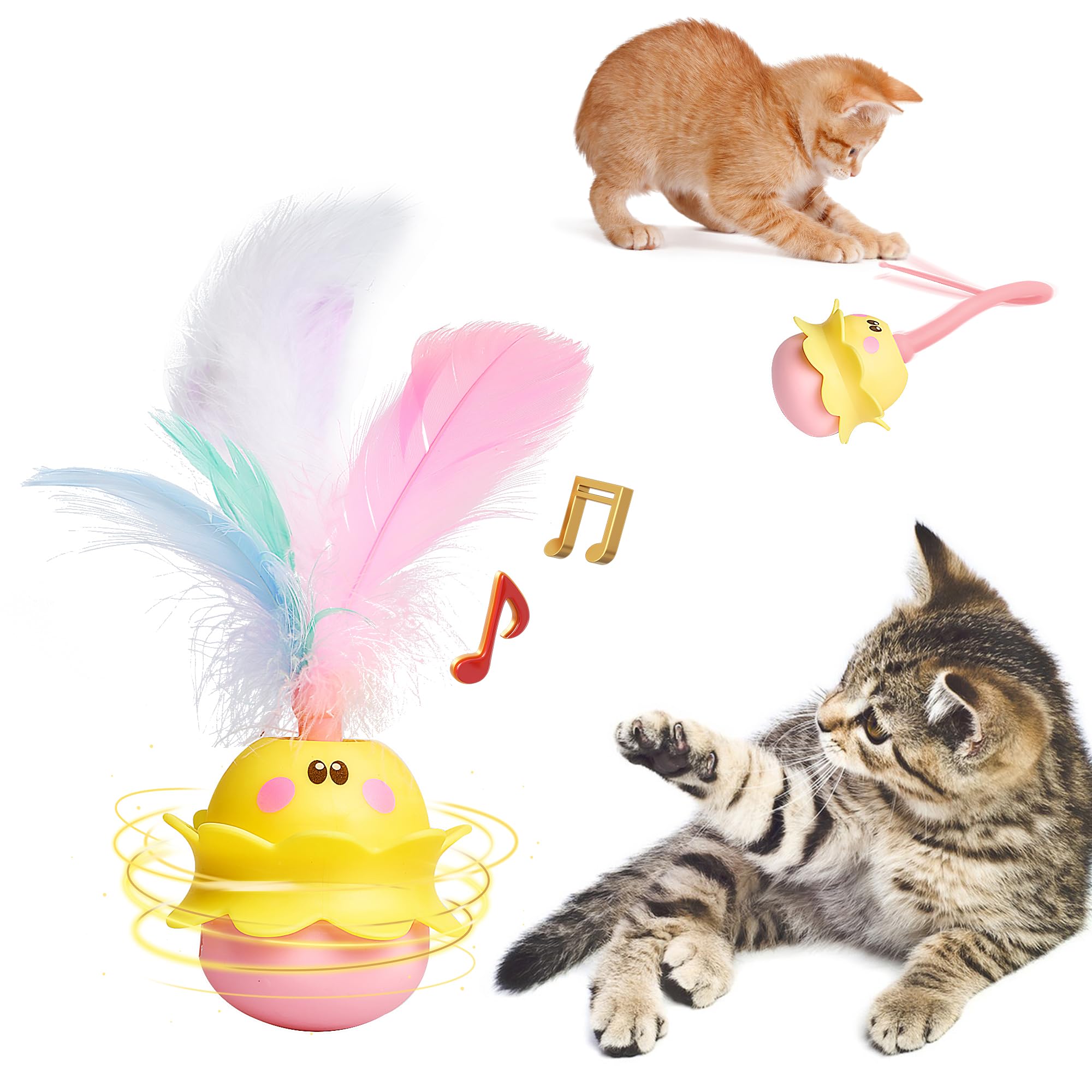 View of MAILCAT Cat Toys Monster, 2in1 Automatic Interactive Cat Toy for Indoor ...