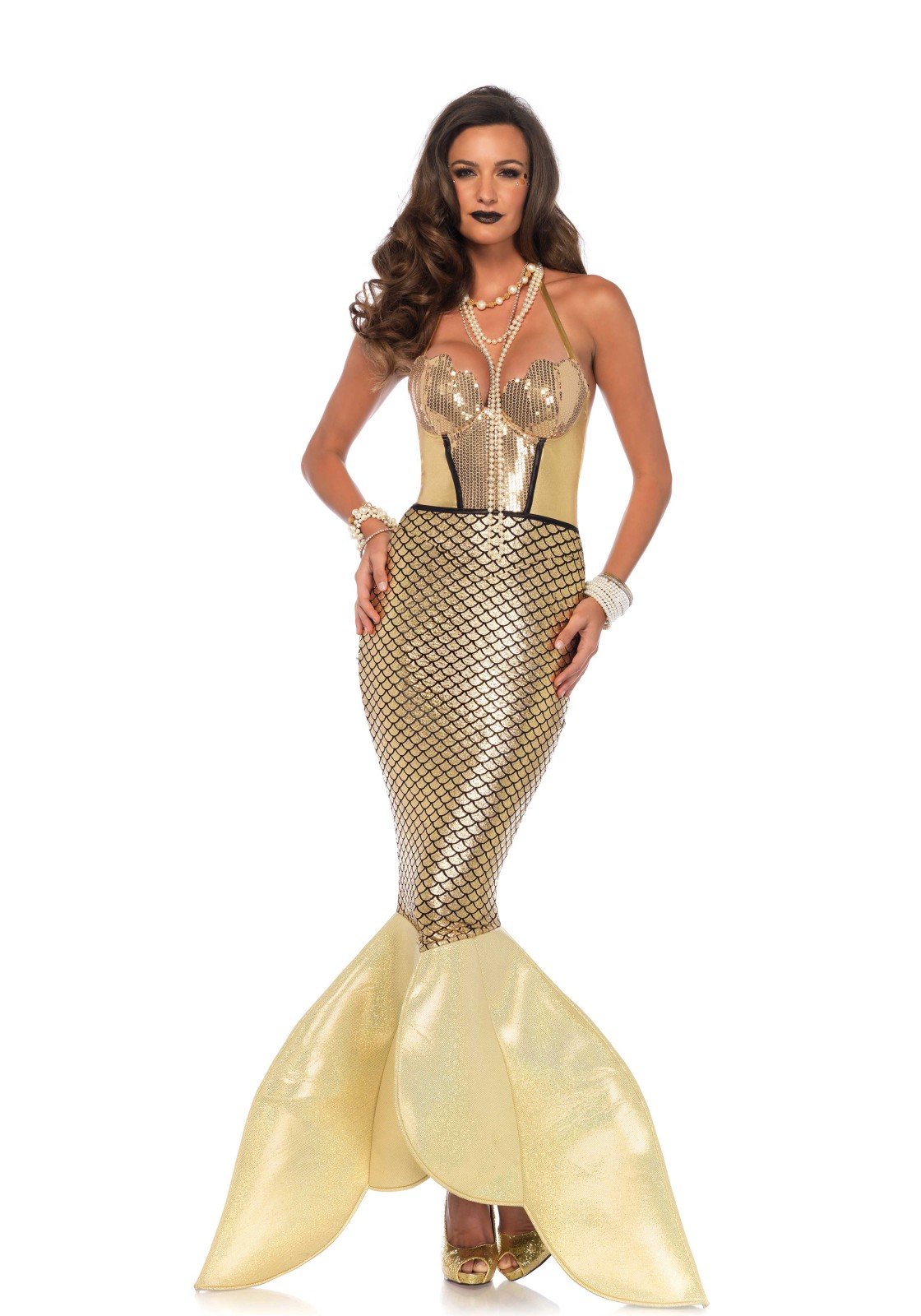 Leg Avenue Golden Glimmer Mermaid Women's Costumes, Medium
