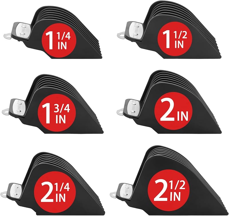 Yinke Clipper Guards 6PCS Fits Wahl with Metal Clip 1.25 1.5 1.75 2 2.25 2.5 in