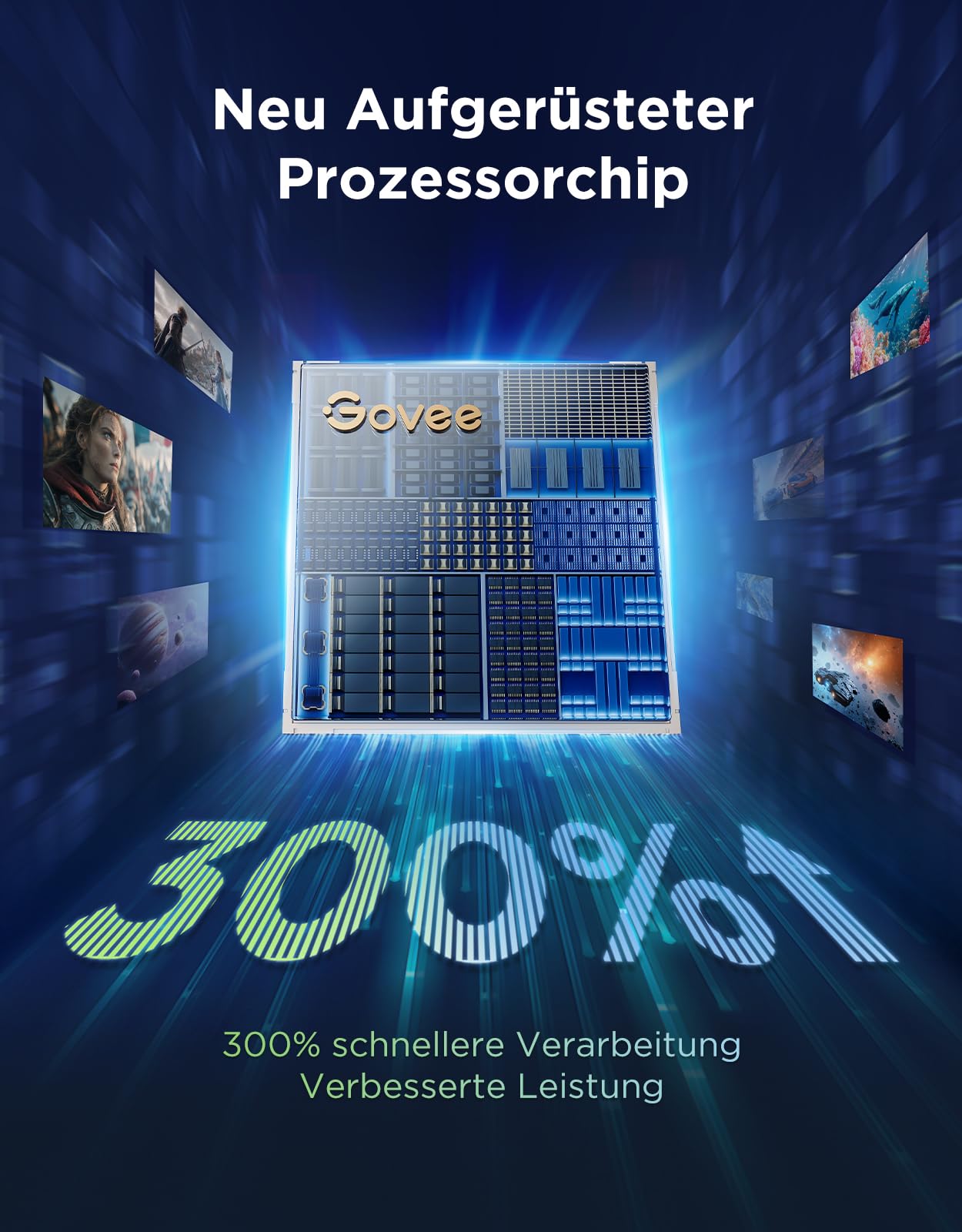 Govee TV Hintergrundbeleuchtung 3 Pro mit HDR-Dreifachkamera, 3,6M 5 in 1 RGBWWIC TV LED Streifen für 55–65 Zoll TVs, 75 LEDs/M, Unterstützt AI-Filter, Sprach- & APP-Steuerung DreamView Sync 6