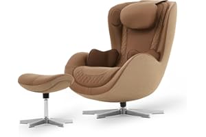 Nouhaus NOU Campo Heated Massage Chair,Full Body Massaging Zero-Gravity Leisure Recliner with Low-Noise 3D Massage and Dual Sound Systems Modern Massage Chairs (Dark Caramel)